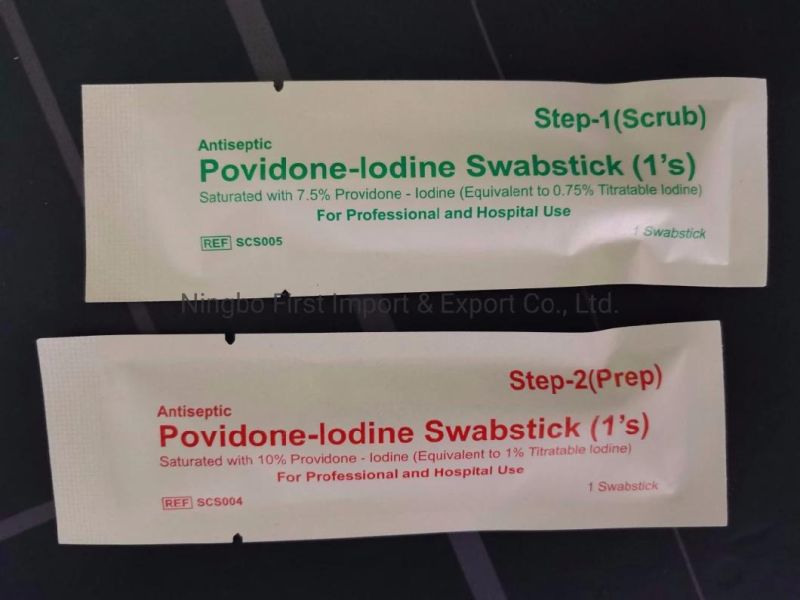 Disposable Medical Antiseptic Povidone-Lodine Swabstick