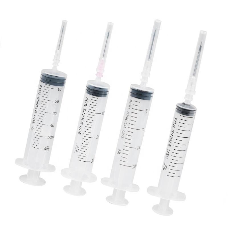 Factory Supply Discount Price Disposable Syringes with Needle CE ISO OEM 1ml 2ml 3ml 5ml 10ml 20ml 50ml 60ml Syringe Medical