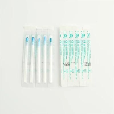 Supplier Different Sizes 100PCS/Box Disposable Sterile Painless Dry Needle Acupuncture Silver Handle Needles with Individual Tube