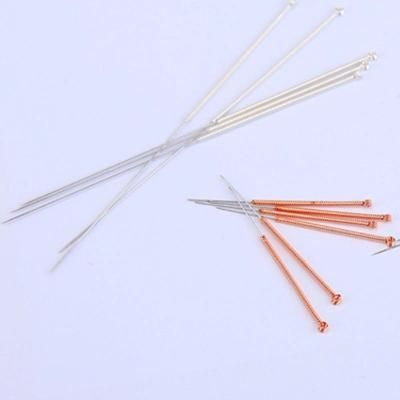 Single Use Sterile Copper Wire Handle Acupuncture Needle for Medical with Tube