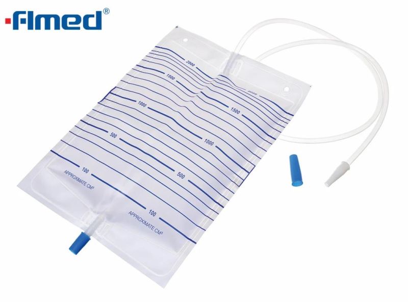 2000ml Economic Urine Drainage Bag with Pull-Push Valve