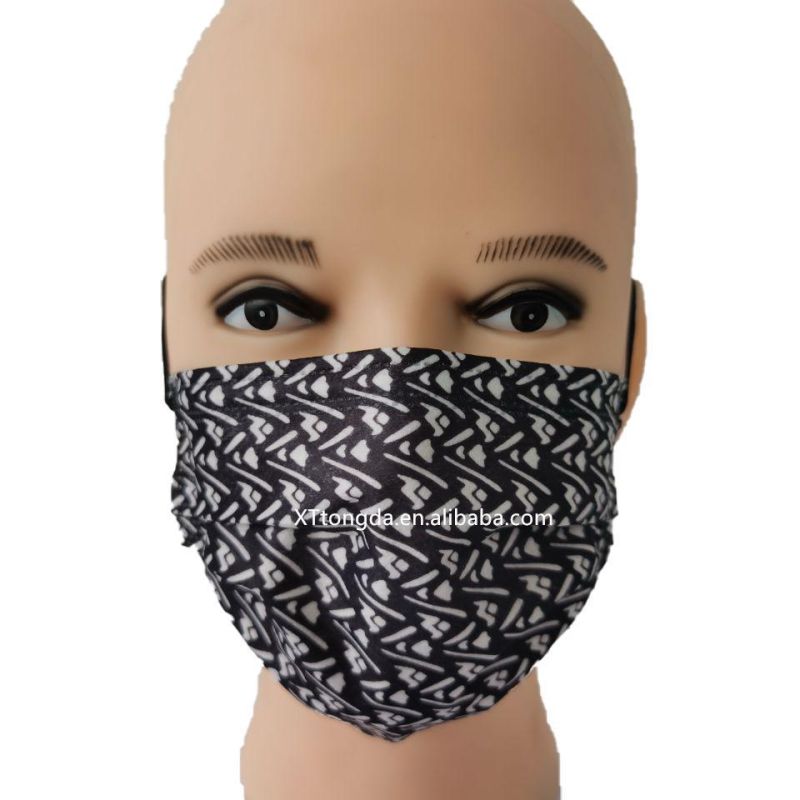 Random Pattern Elastic Flat Disposable Face Mask