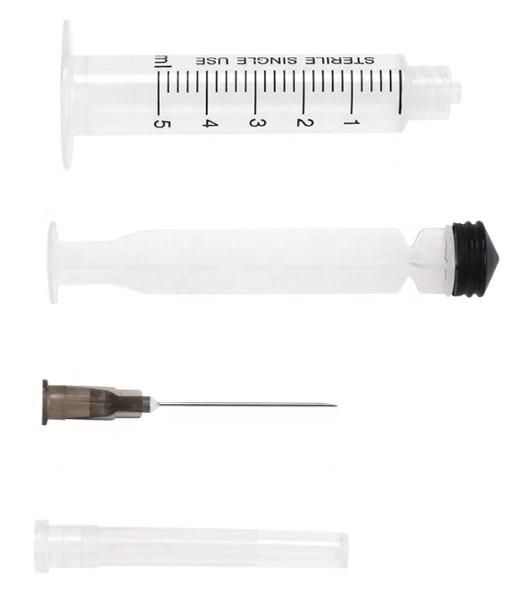 Disposable Medical Factory CE FDA Approved 2 Part or 3 Part Sterile Injection Syringe