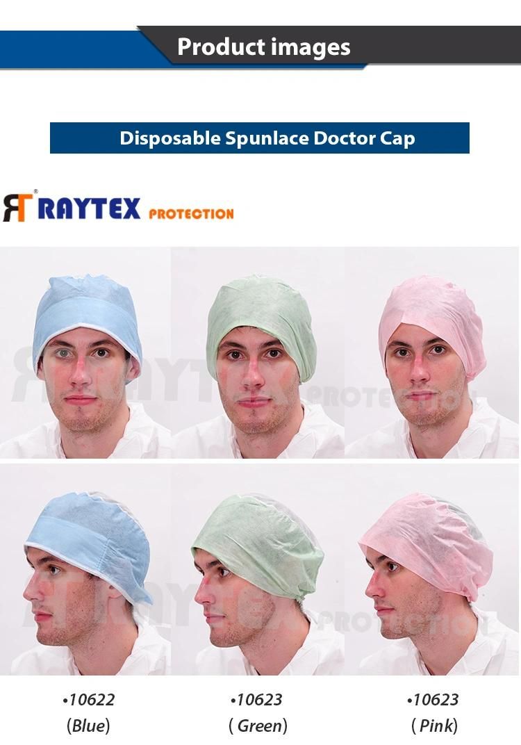 Protective Nonwoven Cap Disposable Medical Head Cover Dustproof Surgical Non-Woven Round Cap