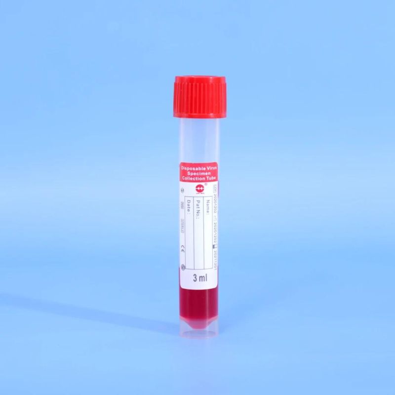 Disposable Specimen Collection Tube Virus with CE Flocked Nasal Swab (non-inactivated medium)