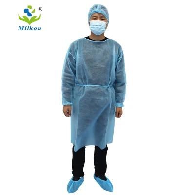 Level 2 Disposable Non-Woven PP PE SMS Waterproof Surgical Gown Impervious Protective Isolation Gown