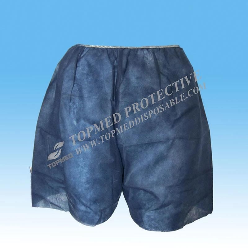 Disposable Nonwoven SBPP Waterproof Men′s Short Colonoscopy Pants