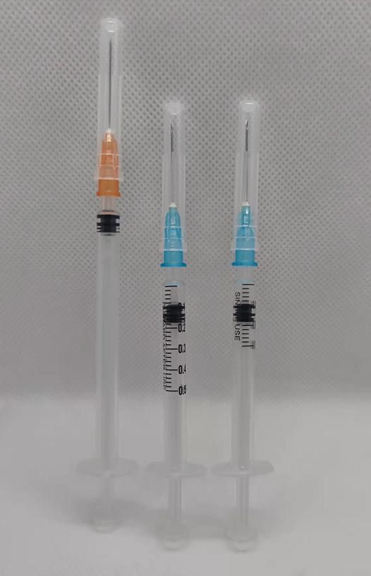 Eto Sterilized Auto Disable Vaccine Syringe with Mounted Needle