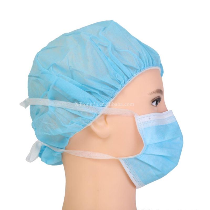 3 Ply Medical Grade Mask Tie on Procedure Surgical Mask Nonwoven Disposable