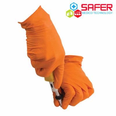 9 Inch 8 Mil Diamond Textured Disposable Nitrile Glove Latex Free