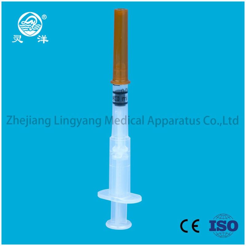 0.05ml Bcg Disposable Safety Syringe Vaccine Syringe Auto Disable Syringe