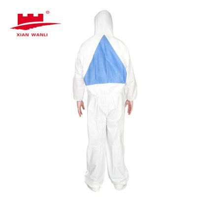 Disposable Coverall Type Microporous Suit with SMS Back Cool Suit