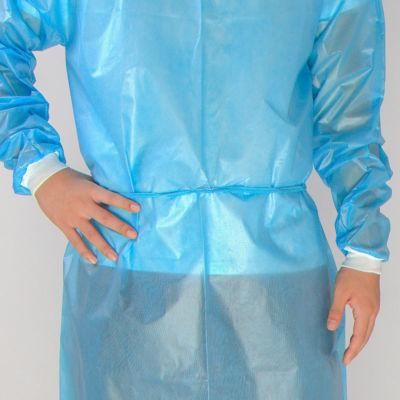 AAMI Level 2 Factory Directly Protective PP PE 40GSM Laminated Surgical Waterproof Disposable Isolation Gown