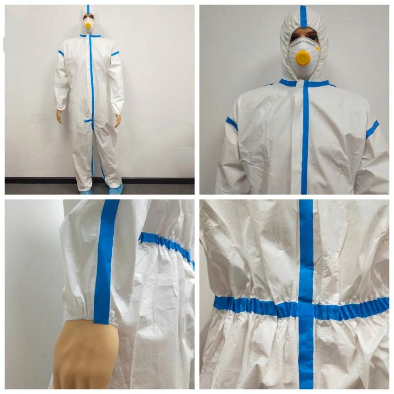 En14126 AAMI Level 4 PP PPE Isolation Coverall Kits Clothes Disposable Medical Protective Clothing