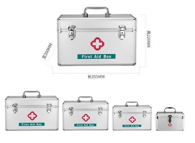 Low MOQ Silver Color Aluminum Lockable First Aid Box