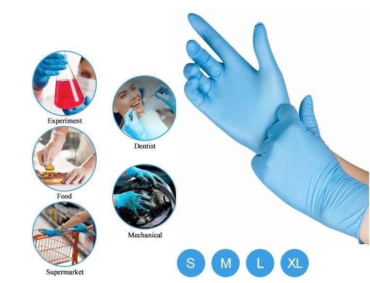 Disposable Nitrile Gloves Powder Free Examination Glove