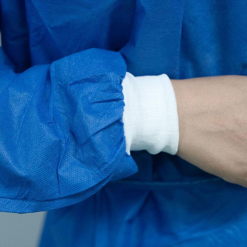 Health Disposable Isolation Gowns Spp Non Woven Breathable Non-Toxic Flexible