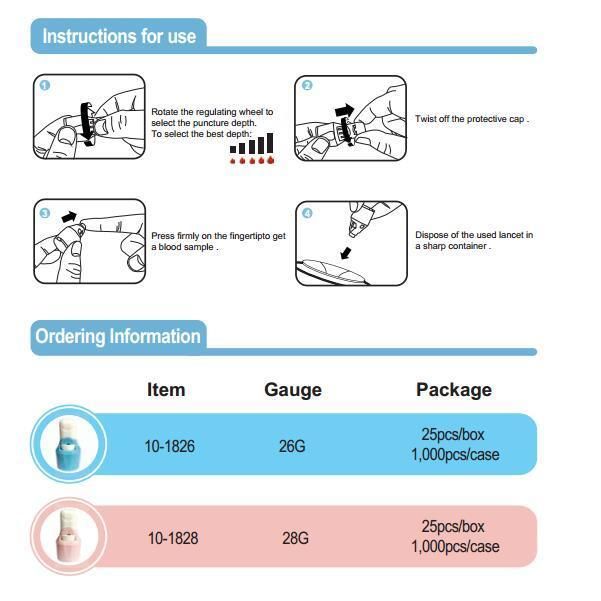 Disposable Adjustable Blood Safety Lancet