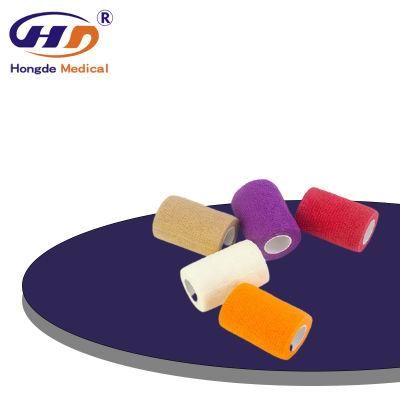 HD3118 Bulk Wholesale Custom Logo Printing Medical Supplies Non Woven Easy Tear Self Adhesive Vet Wrap Cohesive Elastic Bandage