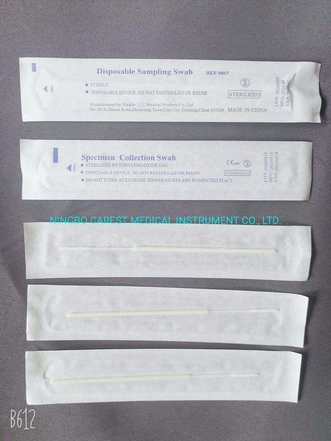 Medical Approved Disposable Individual Flocked Sampling Swab