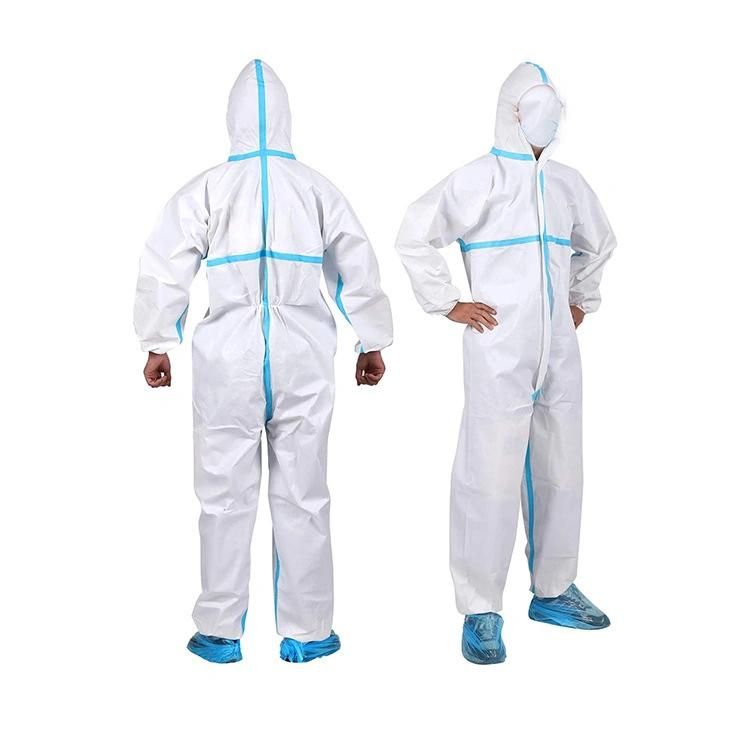 En14126 AAMI Level 4 PP PPE Isolation Coverall Kits Clothes Disposable Medical Protective Clothing