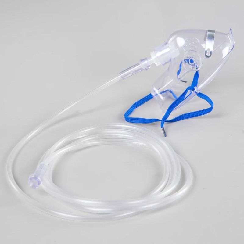 Surgical Products Medical Equipment Aerosol Mask Pediatric Standard Medical Oxygen Mask with Elastic Strap Adjustable Nose Clip