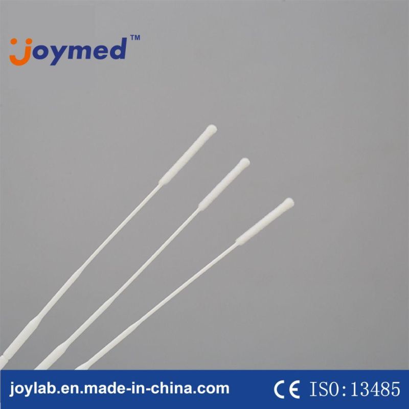 Sterile Nasopharyngeal Flocked Swab Sample Collection Flexible Handle Specimen Collection Swab Nasal Nylon Swab