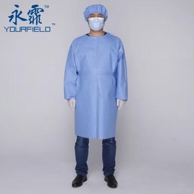 China Top Supplier AAMI Level 2 Non-Woven Isolation Gown