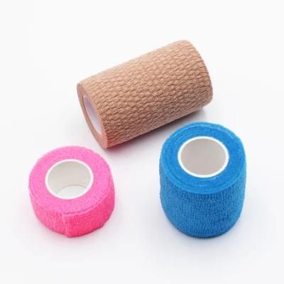 Medical Supply Non Woven Cotton PBT Gauze Easy Tear Self Adhesive Vet Wrap Adhesive Elastic Cohesive Bandage with ISO13485