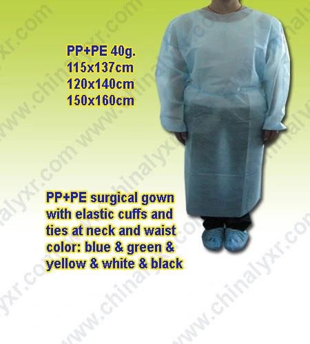 PE Protection Nonwoven Surgical Gown (LY-NSK-B)