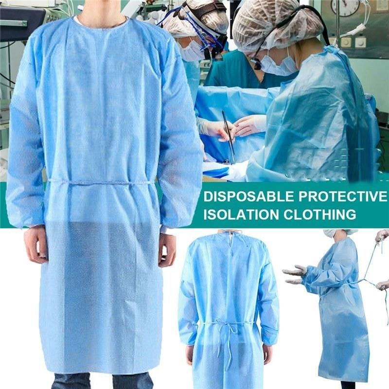 Medical Consumable Disposable Isolation Gown Hospital Uniform PP 35g Surgical Gown