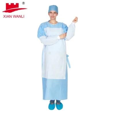 Level 3 En13975 Ultrasonic Welding SMS Disposable Surgical Gown