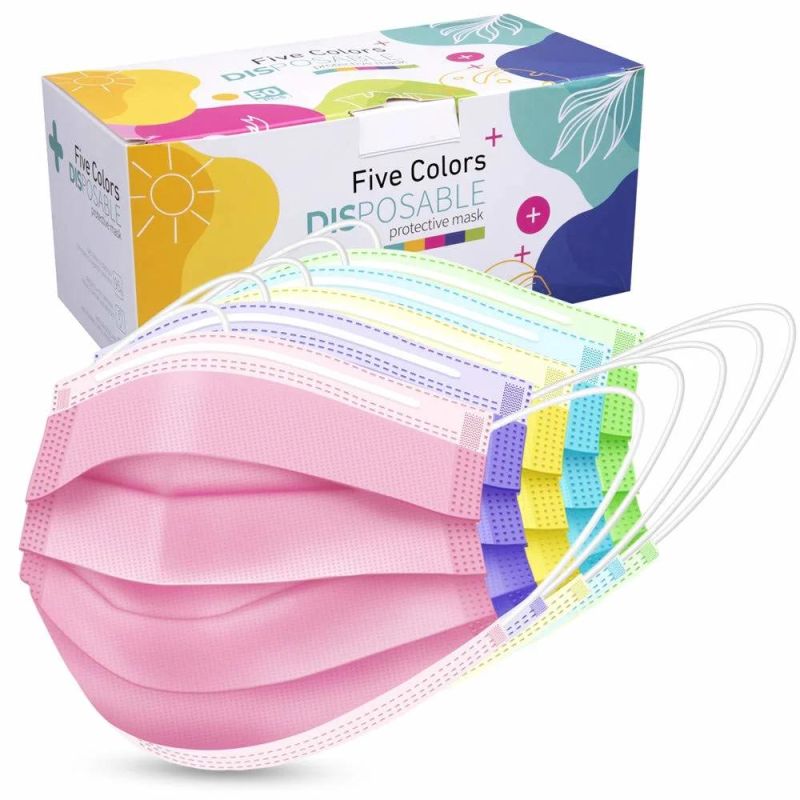 Wholesale Multi Colors 3 Ply Masker Face Disposable Earloop Disposable Face Mask Hot Sale Products