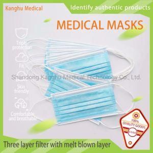 Shandong Kanghu Medical Mask/Surgical Mask/Disposable 3ply Non-Woven Mask/FFP2/Type Iir