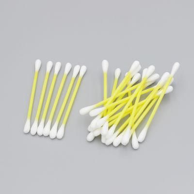 Manufacturer Industrial 100 Count 6&quot; Long Gun Ear Cleaning Swab Clean Wooden Handle Bamboo Wood Buds Sticks Q-Tips Cotton Swabs