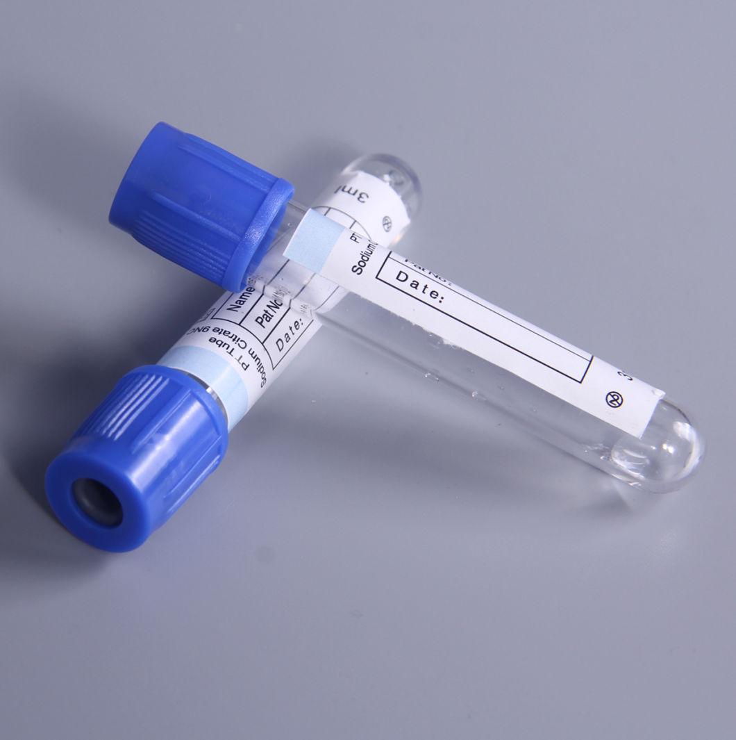 3ml Disposable Plastic Medical Coagulation Mechanism and Blood Preservation Sodium Citrate 9nc Vacuum Blood Collection Tube