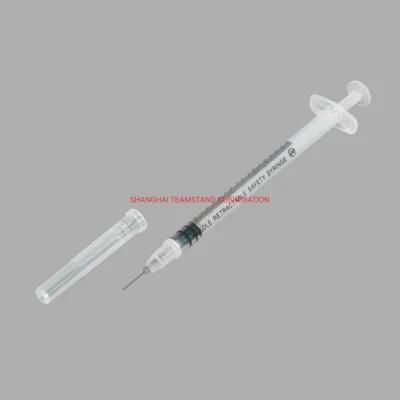 CE/FDA Certified Disposable Manual-Retractable Safety Syringe for Hypodermic Injection with Factory Price