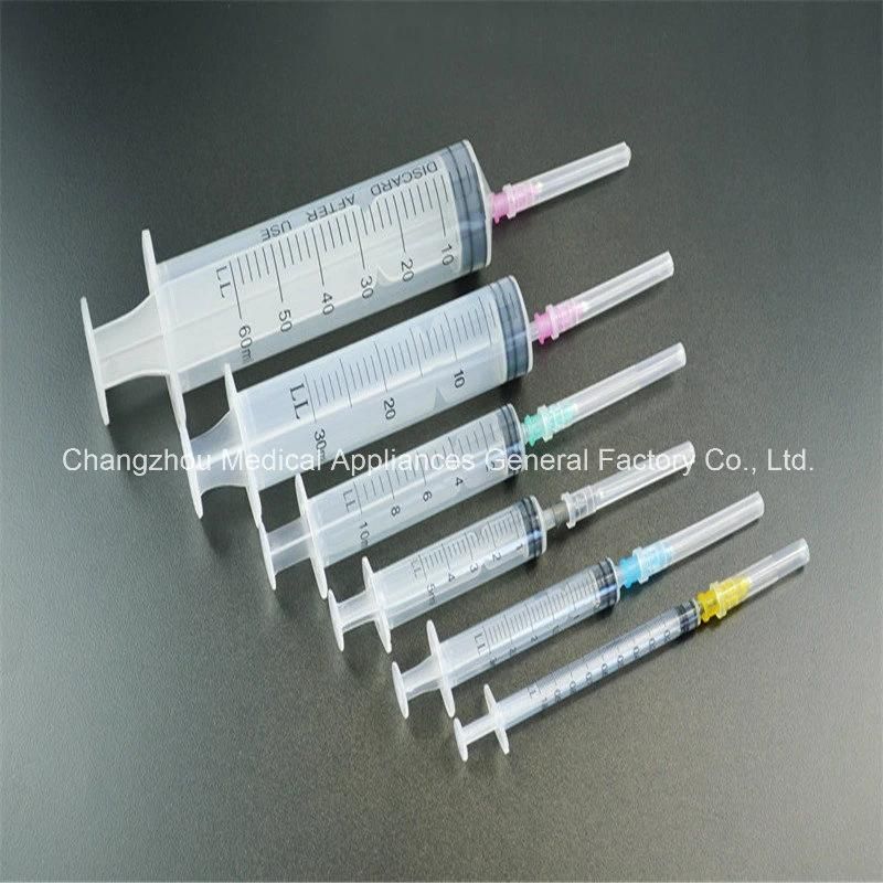 10ml 3 Part Luer Connector Disposable Plastic Syringe with Needle