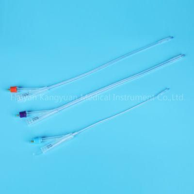 All Silicone Urinary Foley Catheter 2 Way for Single Use Standard Balloon Urethral Suprapubic Use