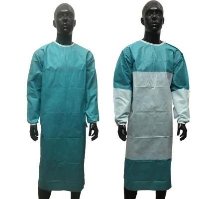 Waterproof Reinforced Disposable Nonwoven Surgical Gown