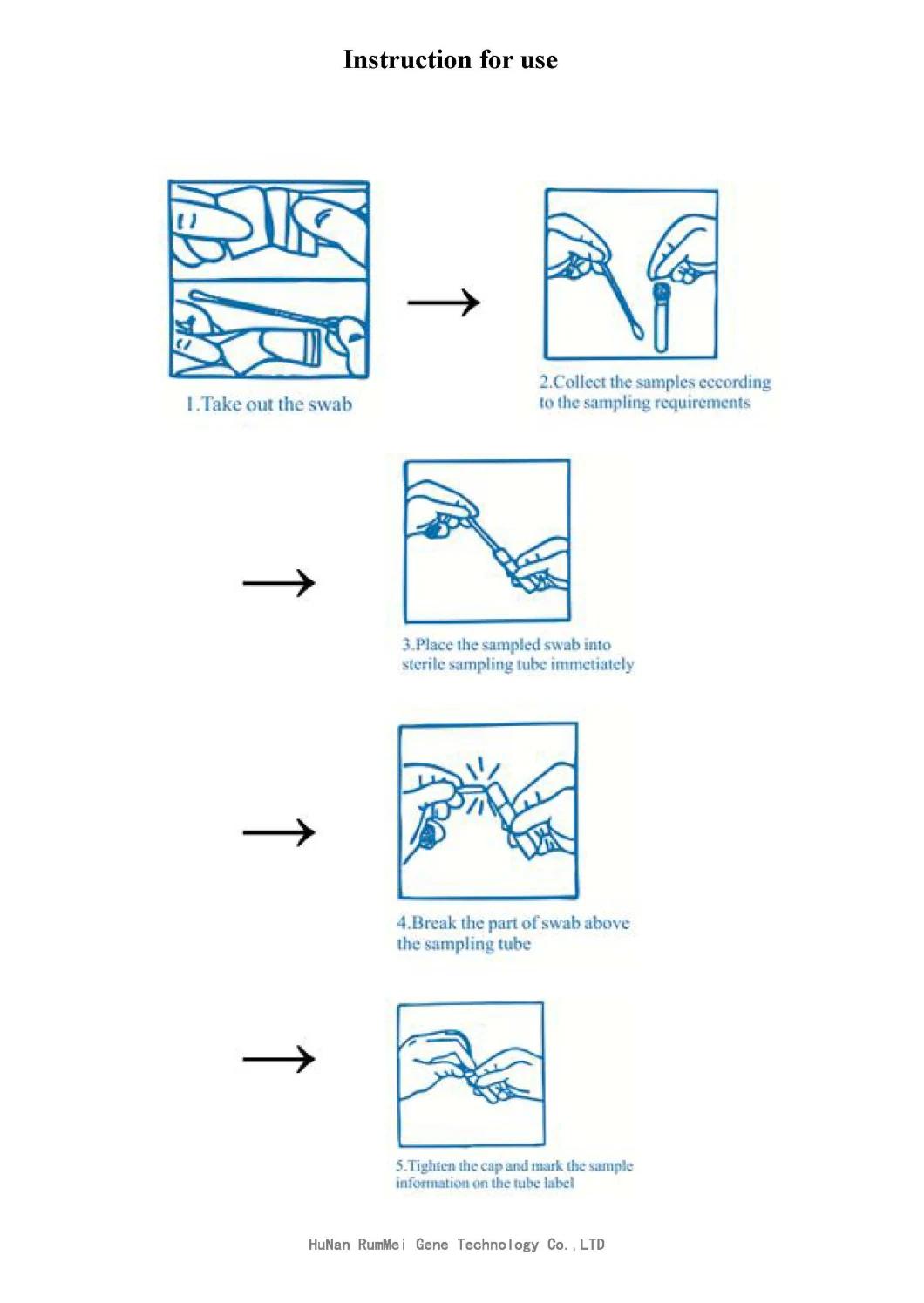 Medical Supply Virus Preservation Medium with Sterile Flocked Swab Sampler