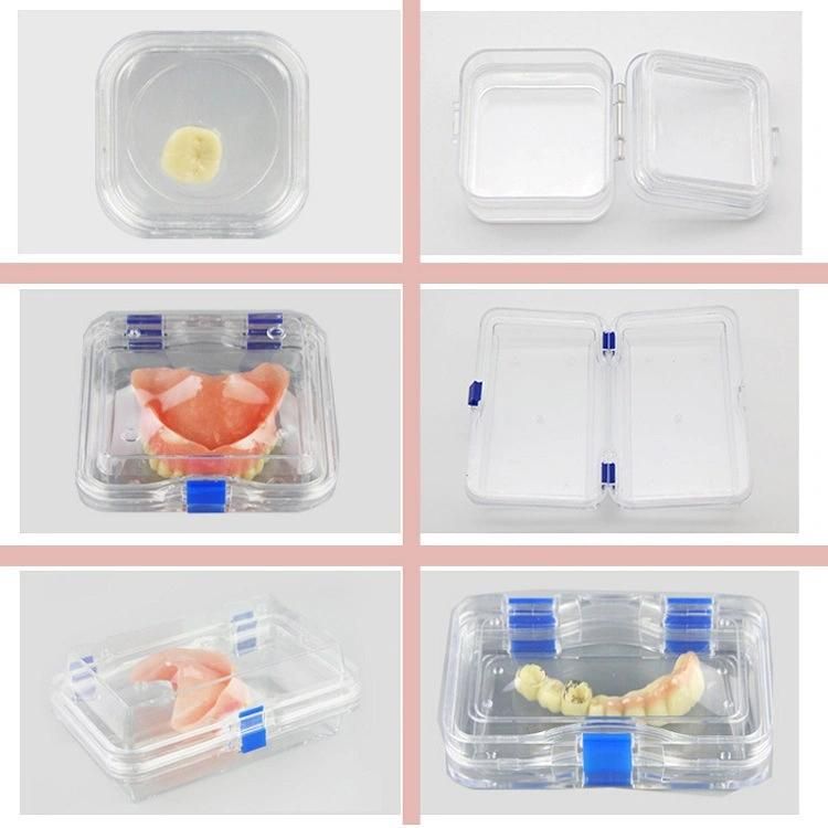 Oral with Membrane Tooth Box Dental Inlay Tooth Denture Protective Film Tooth Box Can Be Printed Logo Dental Transparent Denture Box