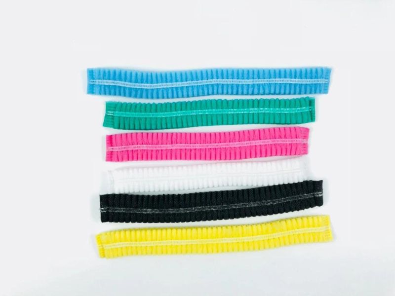 PP Non-Woven Detectable Mob Cap Clip Cap with Metal Strip