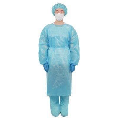 Disposable Protective Clothing, PP Medical Isolation Gowns Elastic and Knitted Cuffs