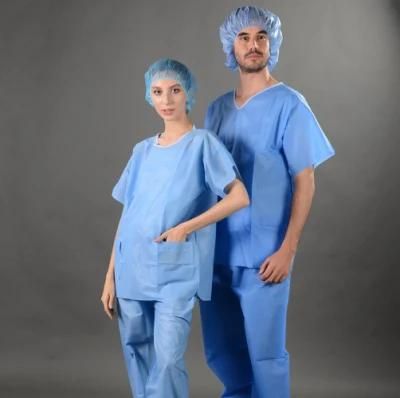 Disposable Scrub Suit Non Woven Patient Gown