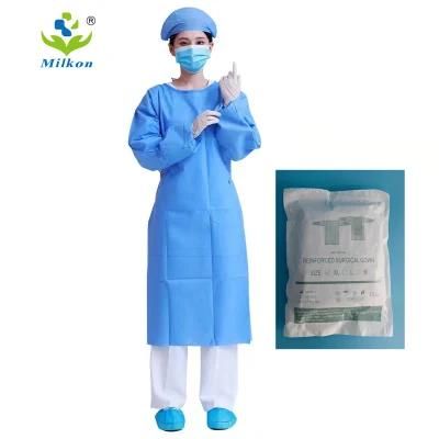 AAMI Level 2 Factory Directly Protective PP PE 40GSM Laminated Surgical Waterproof Disposable Isolation Gown