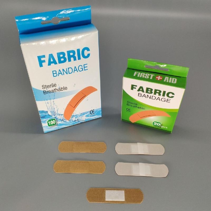 100PC/Box 72X19mm Skin Color Breathable Flexi Fabric Wound Dressing First Aid Plaster