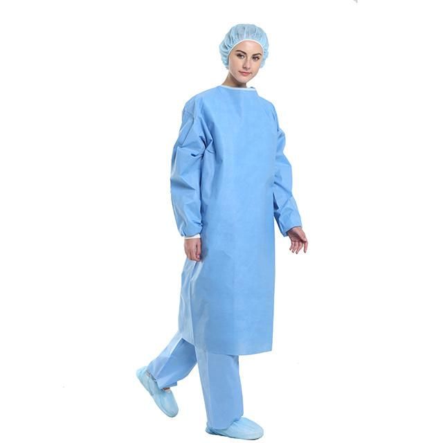 Disposable Eo Sterile SMS Surgical Gown for Hospital Operation Use AAMI Level 2/3