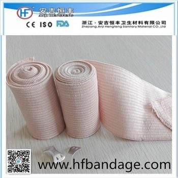 4.5m Medical Skin Color High Compressed Elastic Bandage Rubber Elastic Bandage with ISO Approved