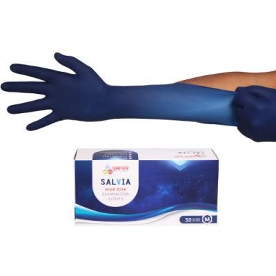 Powder-Free 12&quot; Long Cuff Textured High Risk Latex Examination Glove